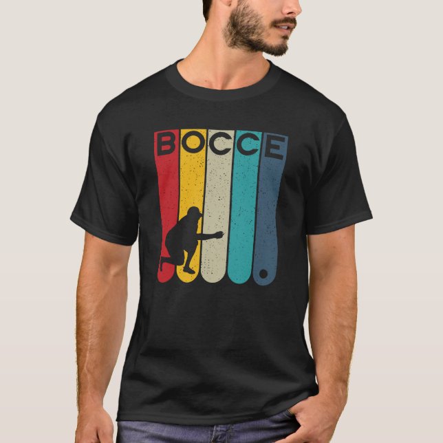 Bocce-Player-Retro-Design - Bocce Boccia Boccia T-Shirt (Vorderseite)
