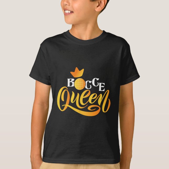 Bocce Queen - Lawn Bowling Game Boule Byll Game En T-Shirt (Vorderseite)