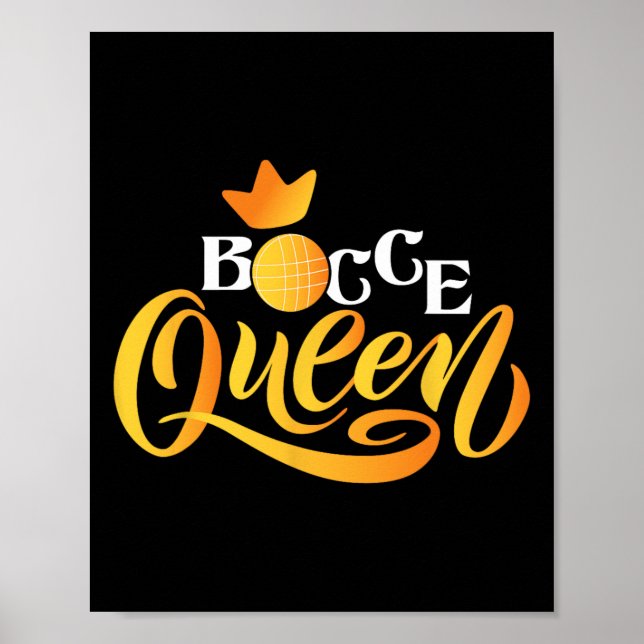 Bocce Queen - Rasenbowling-Spiel Boule Byll Spiel  Poster (Vorne)