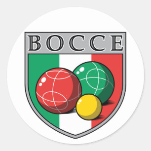 Bocce Shield Round-Aufkleber Runder Aufkleber