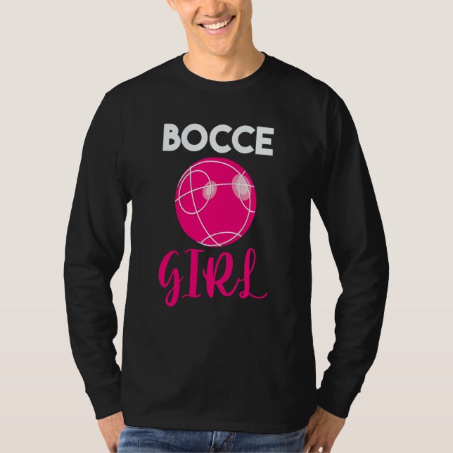 Bocce Team Ball Player Italian Bowling Bocce Girl T-Shirt (Vorderseite)