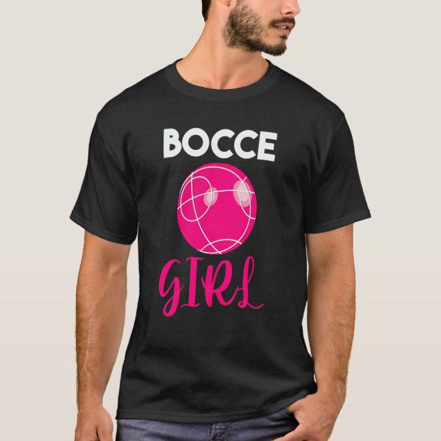 Bocce Team Ball Player Italian Bowling Bocce Girl T-Shirt (Vorderseite)