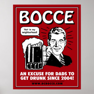 Bocce Vaters Poster - Red