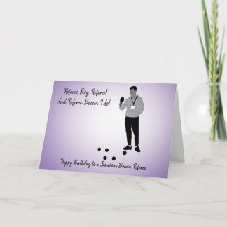Boccia Boy-Schiedsrichter mit Paddle Birthday Card Karte