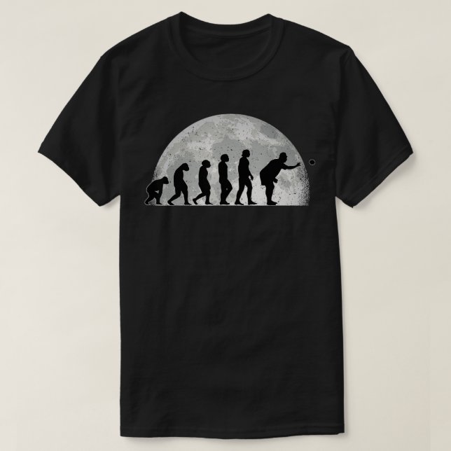 Boccia Evolution Moon Boule Petanque Bocce  T-Shirt (Design vorne)