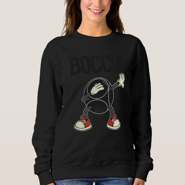 Boccia Player Kleidung mit Dabbing Boccia Balls Sweatshirt (Vorderseite)