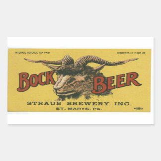 Bock Beer Label Rechteckiger Aufkleber