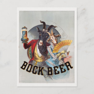 Bock Beer USA Vintage Poster 1883 Postkarte