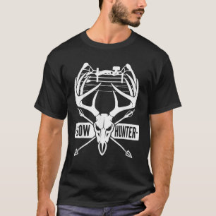 Bock Pfeil Bogenjagd Vintage Hirschschädel und Kom T-Shirt