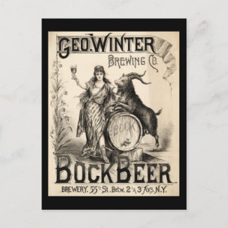 Bockbierbrauerei Vintage Retro Cool Postkarte