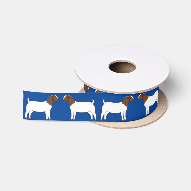 Bockziegenblauer Hof Satinband (Spule)