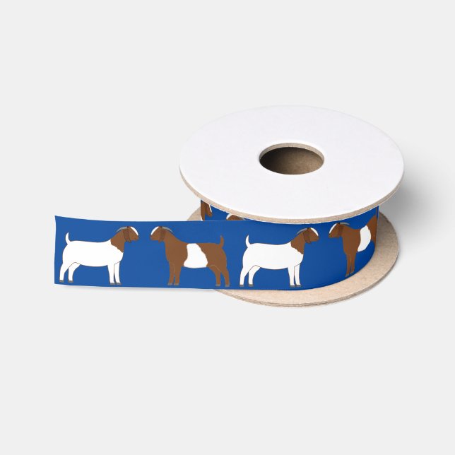Bockziegenblauer Hof Satinband (Spule)