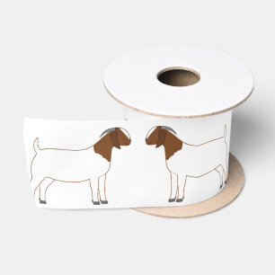 Bockziegenfarm weiß satinband