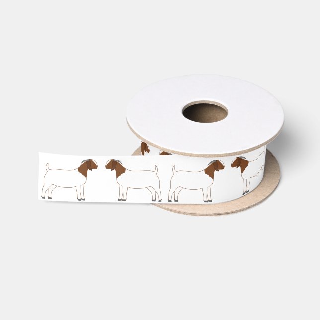 Bockziegenfarm weiß satinband (Spule)