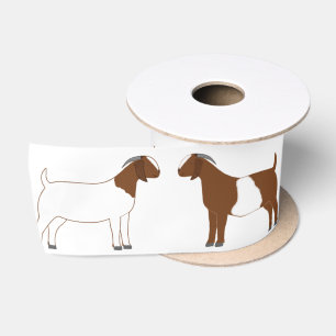 Bockziegenfarm weiß satinband