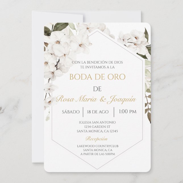 Boda de oro einladung (Vorderseite)