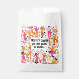 Boda Festivalera - Baile Disco - Naranja y Rosa Geschenktütchen