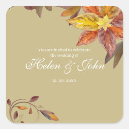 Boda Otoñal Quadratischer Aufkleber