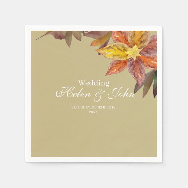 Boda Otoñal Serviette (Vorderseite)