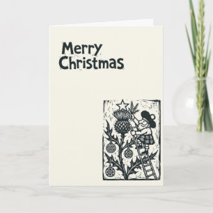 Bodach & Thistle Linolschnitt Weihnachten Karte