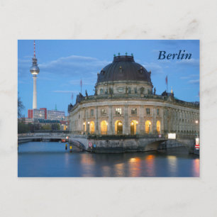 Bode Museum and Fernsehturm in Berlin Postkarte