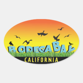 Bodega Bay Autoaufkleber Ovaler Aufkleber