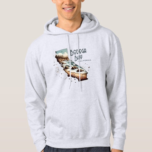 Bodega Bay California Souvenir-Geschenk Hoodie (Vorderseite)