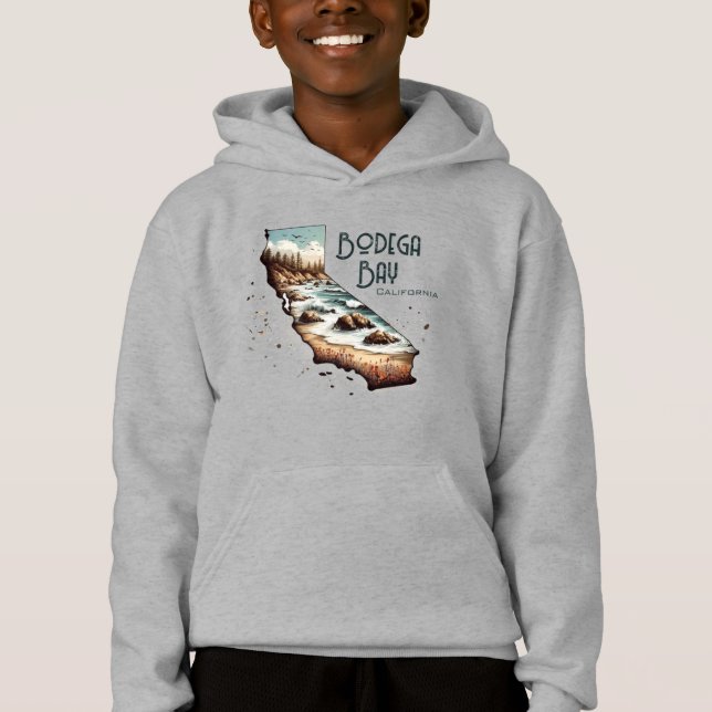 Bodega Bay California Souvenir-Geschenk Hoodie (Vorderseite)