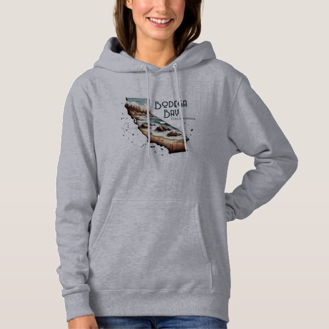 Bodega Bay California Souvenir-Geschenk Hoodie (Vorderseite)