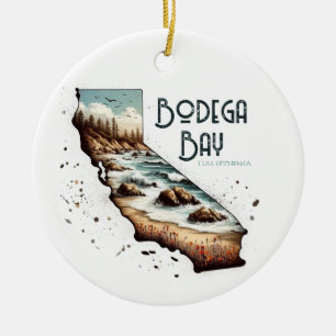 Bodega Bay California Souvenir-Geschenk Keramik Ornament