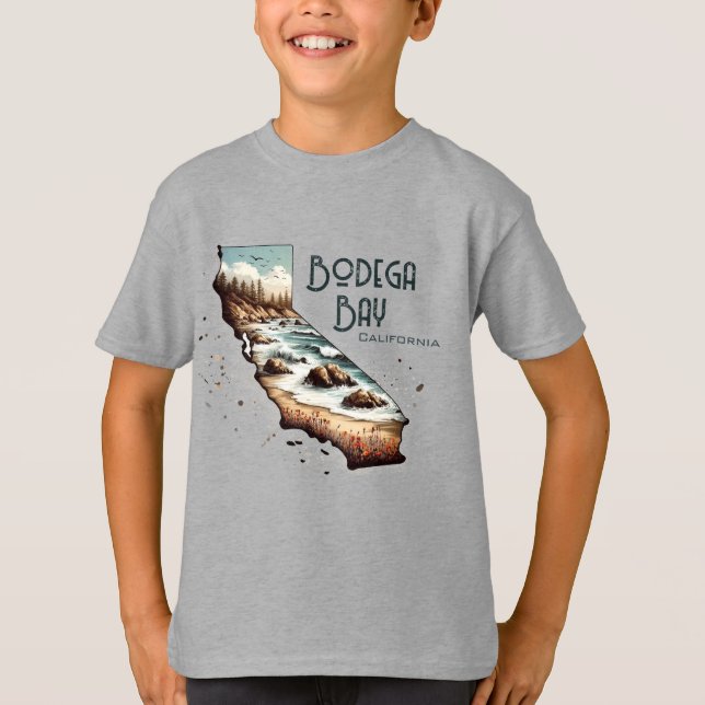 Bodega Bay California Souvenir-Geschenk T-Shirt (Vorderseite)