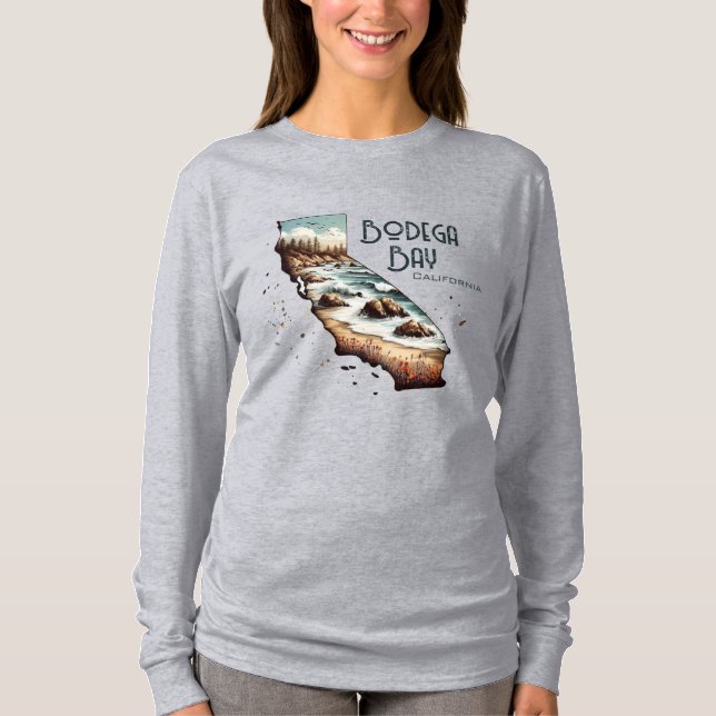 Bodega Bay California Souvenir-Geschenk T-Shirt (Vorderseite)