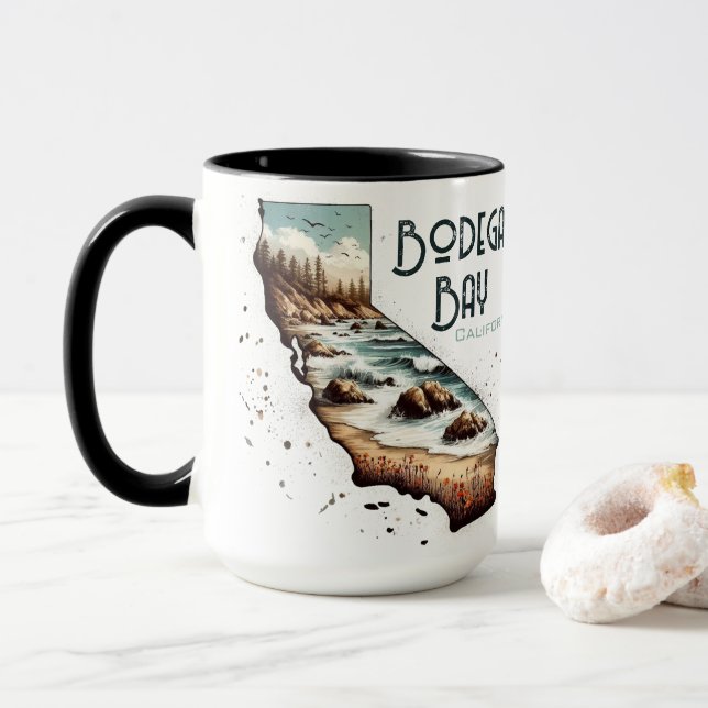 Bodega Bay California Souvenir-Geschenk Tasse (Mit Donut)