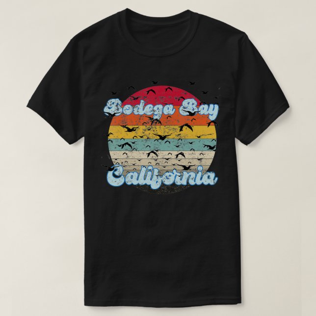Bodega Bay in Kalifornien Vögel sind nicht real1 T-Shirt (Design vorne)