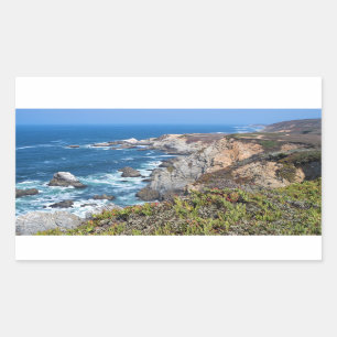 Bodega Head gequält Küste und Weg Rechteckiger Aufkleber