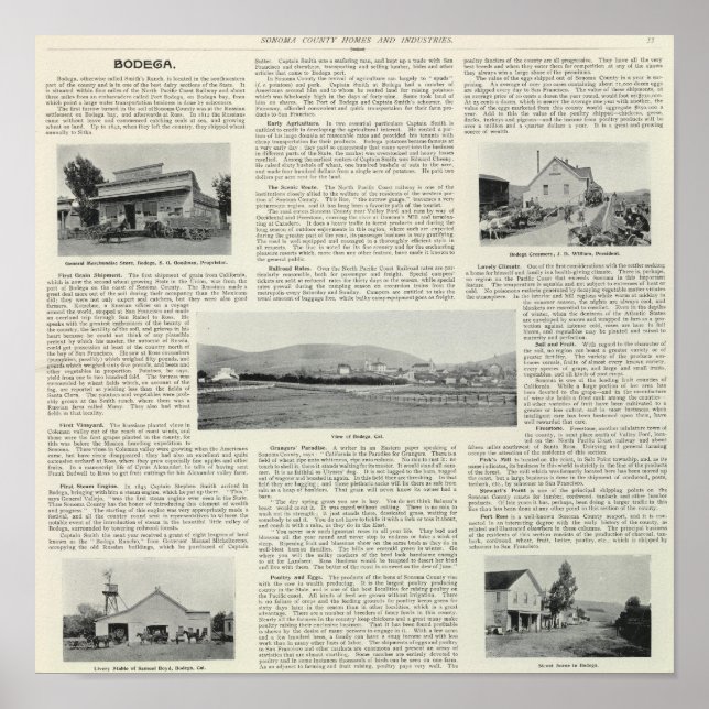 Bodega, Kalifornien Poster (Vorne)