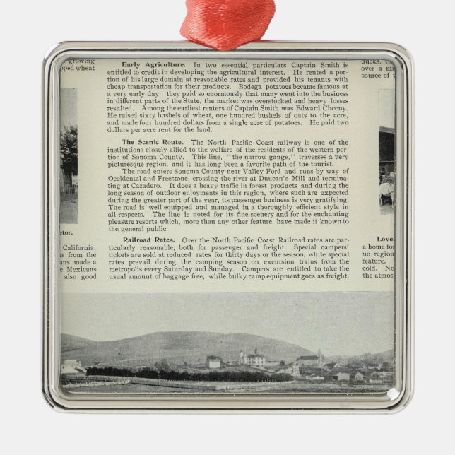 Bodega, Kalifornien Silbernes Ornament (Vorne)