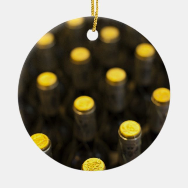 Bodega Marques de Riscal Weinkellerei, Weinflasche Keramikornament (Vorne)