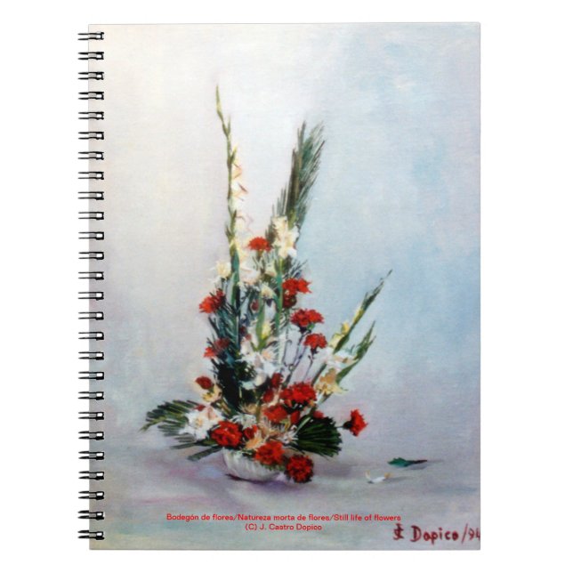 Bodegón de flores/Stillleben von Blume Notizblock (Vorderseite)
