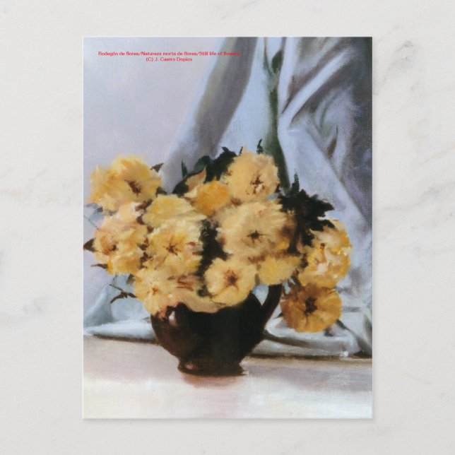 Bodegón de flores/Stillleben von Blume Postkarte (Vorderseite)