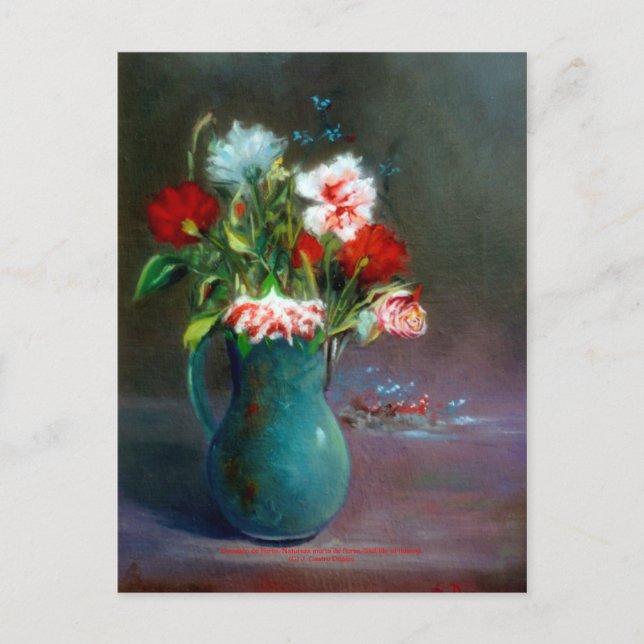 Bodegón de flores/Stillleben von Blume Postkarte (Vorderseite)