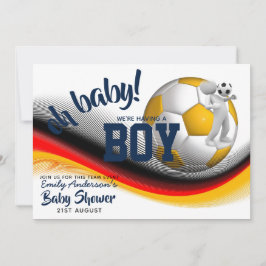BODEN FOOTBALL SOCCER Baby Shower lädt Pink ein Einladung