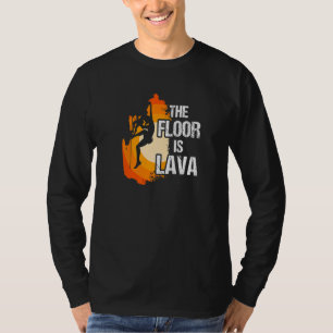 Boden ist Lava Klettern Extreme Sports Bouldering T-Shirt