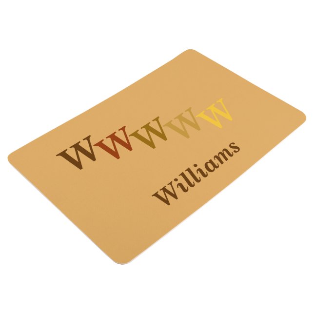 Boden-Matte - getretene Initialen mit Namen Bodenmatte (3/4)