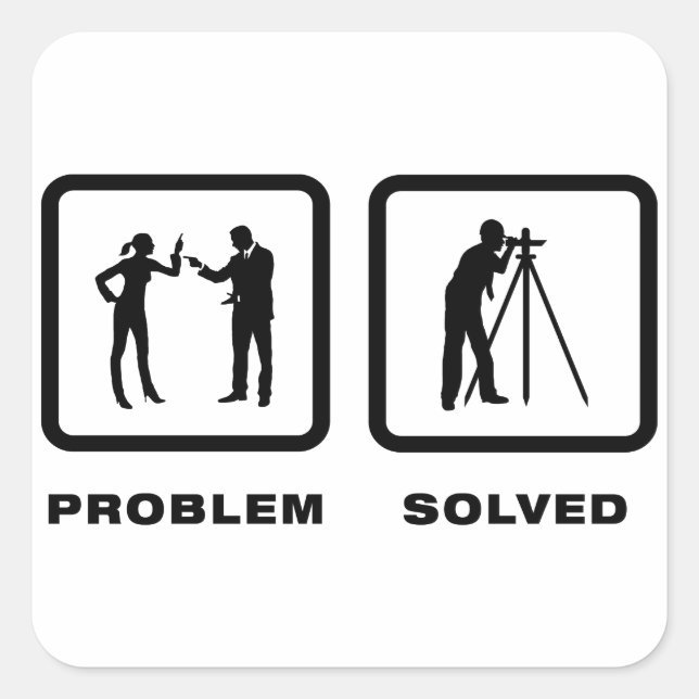 Bodenerhebung Quadratischer Aufkleber (Vorderseite)