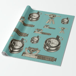 Bodenerhebung Vintage Instrumente Geschenkpapier