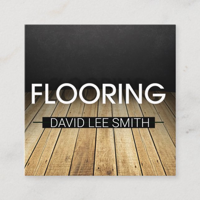 Bodenholzspezialist Quadratische Visitenkarte (Vorderseite)