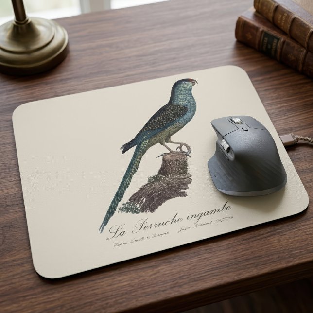 Bodenpapagei oder Erd-Papagei, Pezoporus Wallicus Mousepad (Ground Parrot or Swamp Parrot, Pezoporus Wallicus. Mouse Pad)