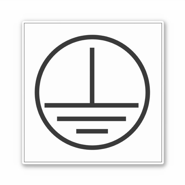 Bodenschutzschild Aufkleber (Vorderseite)