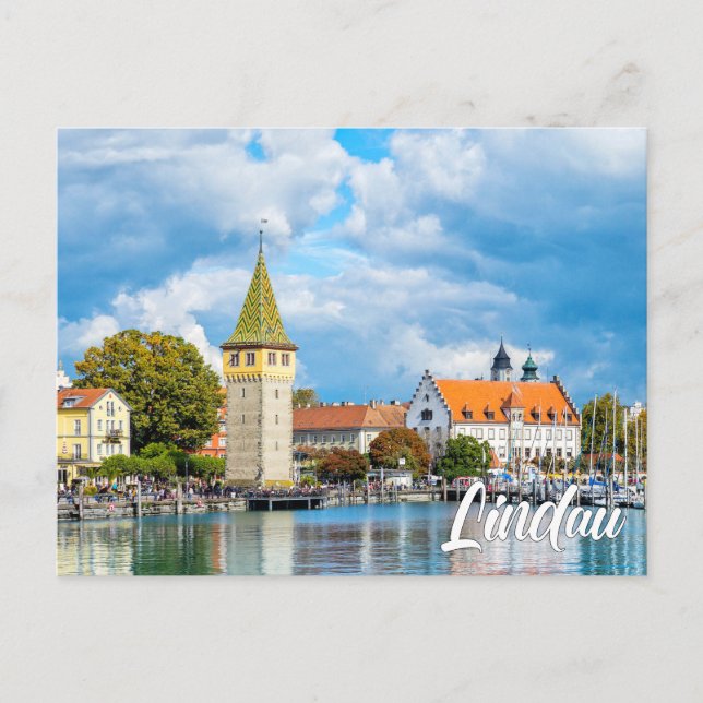 Bodensee, Lindau, Deutschland Postkarte (Vorderseite)